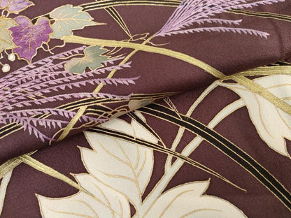 平和屋着物●京の名門　じゅらく謹製　帝王紫　訪問着　刺繍　薄文　金糸　金彩　正絹　逸品　AABH7260cs