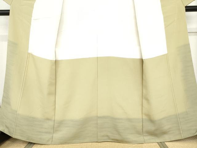 平和屋着物●十日町友禅作家　林静穂　訪問着　霞文　暈し染め　銀通し地　正絹　逸品　未使用　AABH7264cs