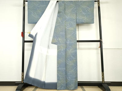 平和屋着物●上質な小紋　鳳凰文　暈し染め　正絹　逸品　未使用　AABH7266cs
