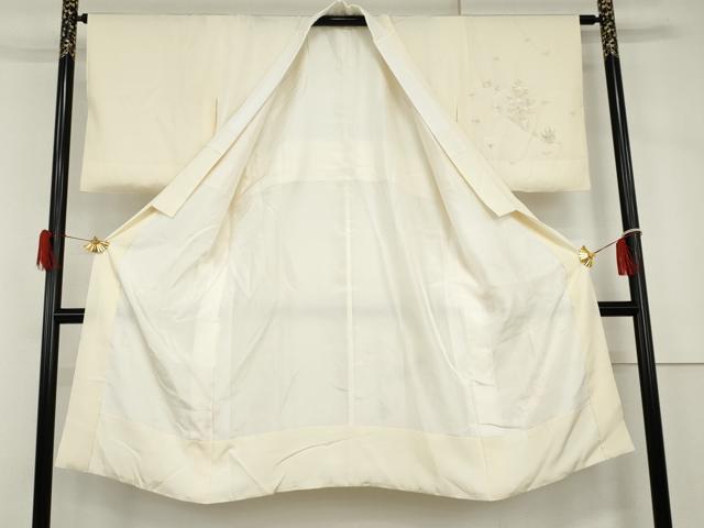 平和屋着物●長襦袢　袷　手描き　風景草花文　さが美扱い　正絹　逸品　AABH7267cs