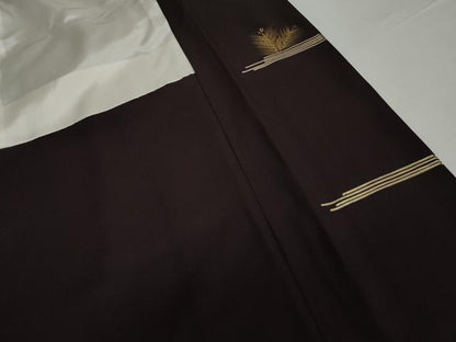 平和屋着物●京の名門　じゅらく謹製　帝王紫　訪問着　駒刺繍　雪輪花松文　金糸　金彩　正絹　逸品　AABH7268cs