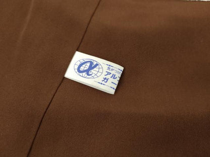 平和屋着物●上質な小紋　幾何学文様　黒地　正絹　逸品　未使用　AABH7270cs