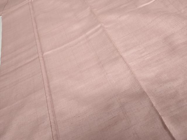 平和屋着物●結城紬　色無地　撫子色　正絹　逸品　AABH7275cs 平和屋着物○結城紬 色無地 撫子色 正絹 逸品 AABH7275cs