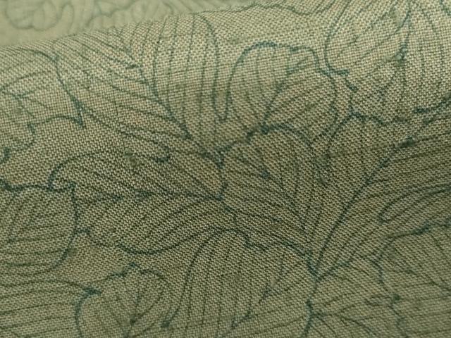 平和屋着物●上質な紬　梶の葉　正絹　逸品　未使用　AABH7277cs