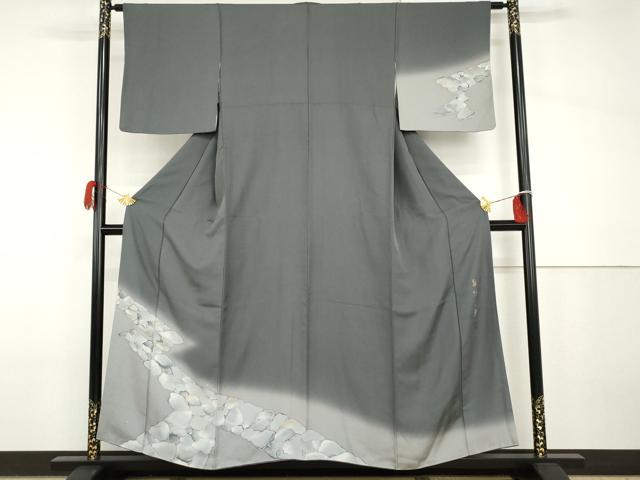 平和屋着物●染色作家　草野一騎　訪問着　石畳文　暈し染め　金彩　正絹　逸品　AABH7278cs 平和屋着物○染色作家 草野一騎 訪問着 石畳文 暈し染め 金彩