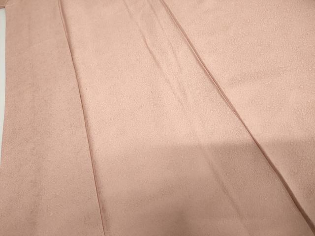 平和屋着物●名門・上野家　上野街子　清染居　色無地　珊瑚色　正絹　逸品　未使用　AABH7279cs