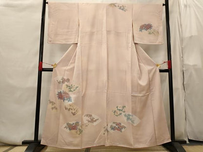 平和屋着物■訪問着 刺繍 地紙花文 暈し染め 正絹 逸品 AABH7282st