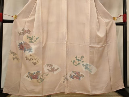 平和屋着物■訪問着 刺繍 地紙花文 暈し染め 正絹 逸品 AABH7282st