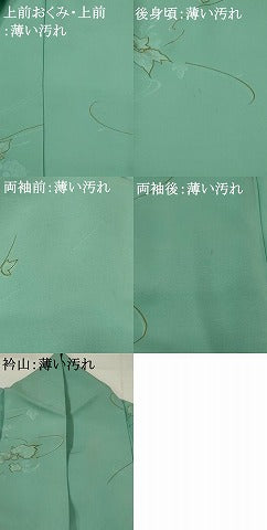 平和屋着物■上質な小紋 流水花文 金彩 正絹 逸品 AABH7290st