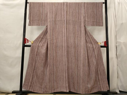 平和屋着物■上質な小紋 縞 正絹 逸品 AABH7293st