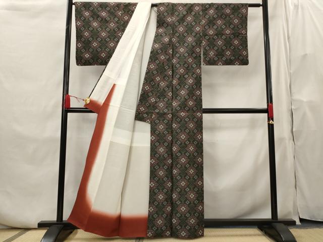 平和屋着物■本場村山大島紬 花尽し 証紙付き 正絹 逸品 AABH7295st