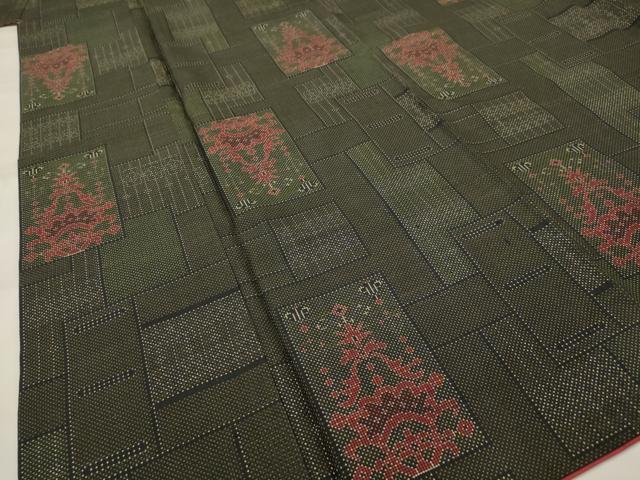 平和屋着物■本場大島紬　7マルキ　飾花文　正絹　逸品　AABH7309st