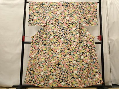平和屋着物■上質な小紋 花づくし 正絹 逸品 AABH7329st