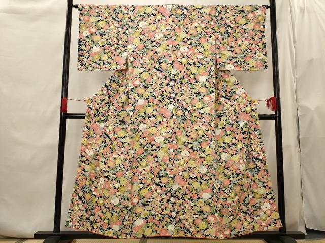 平和屋着物■上質な小紋 花づくし 正絹 逸品 AABH7329st