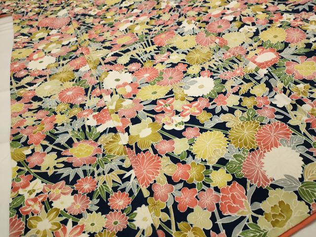 平和屋着物■上質な小紋 花づくし 正絹 逸品 AABH7329st