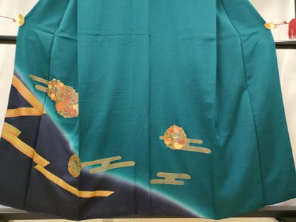 平和屋着物■訪問着 エ霞花丸文 暈し染め 金彩 正絹 逸品 AABH7332st