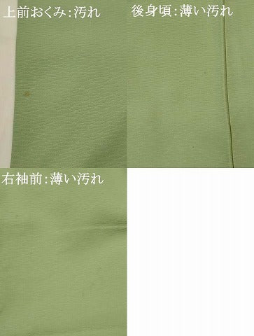 平和屋着物■無地絵羽訪問着 風景地紋 薄浅葱色 金糸 正絹 逸品 AABH7334st