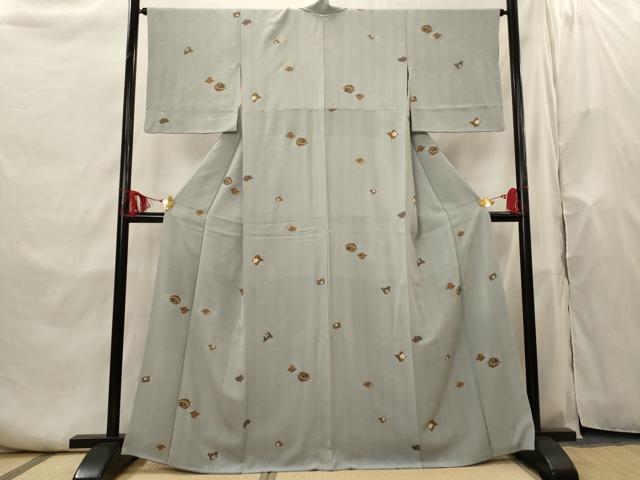 平和屋着物■上質な小紋 花鳥文 金彩 正絹 逸品 AABH7342st