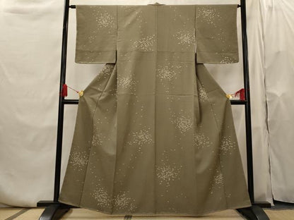 平和屋着物■上質な小紋 石畳文様 金彩 正絹 逸品 未使用 AABH7344st