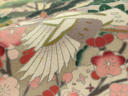 平和屋着物■豪華黒留袖 風景飛鶴花文 正絹 逸品 AABH7355st