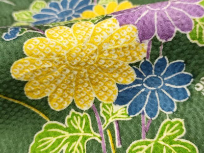平和屋着物■上質な小紋 草花文 正絹 逸品 AABH7356st