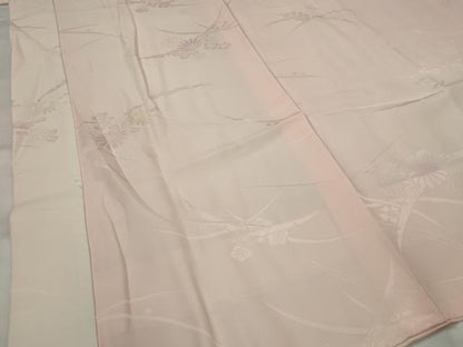 平和屋着物■長襦袢 袷 雪芝花地紋 暈し染め 正絹 逸品 AABH7359st