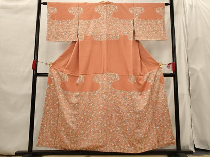 平和屋着物■訪問着 草花文 正絹 逸品 未使用 AABH7375st