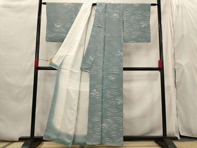 平和屋着物■上質な小紋 立波文 正絹 逸品 AABH7380st