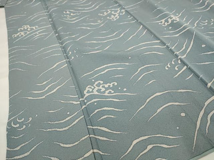 平和屋着物■上質な小紋 立波文 正絹 逸品 AABH7380st