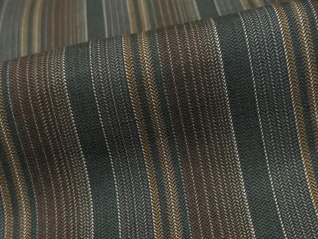 平和屋着物■上質な紬　縞　正絹　逸品　AABH7387st
