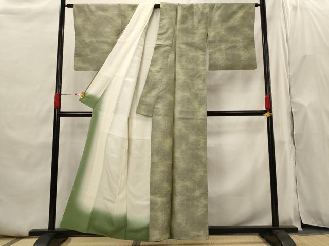 平和屋着物□上質な紬 亀甲文 正絹 逸品 AABH7388st