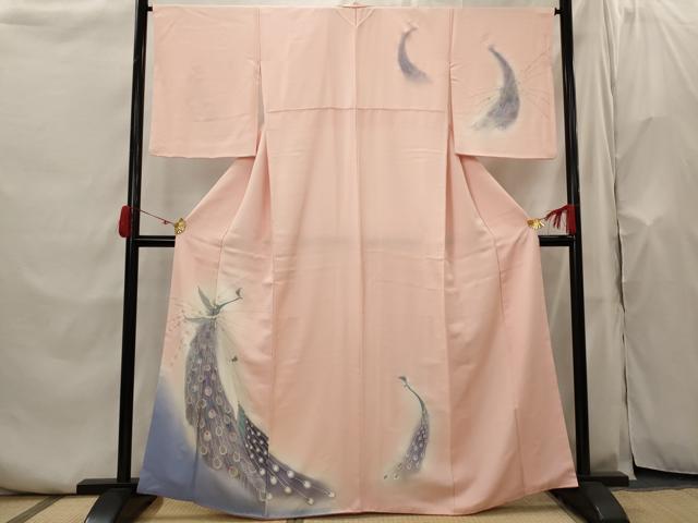 平和屋着物■訪問着 孔雀文 暈し染め 正絹 逸品 AABH7395st