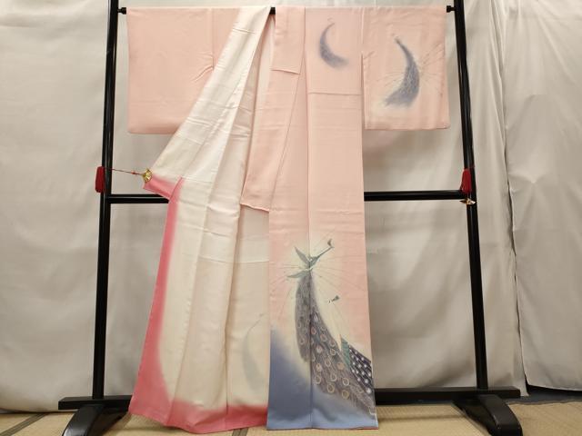 平和屋着物■訪問着 孔雀文 暈し染め 正絹 逸品 AABH7395st