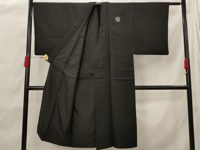 平和屋着物■男性 黒紋付 正絹 逸品 AABH7397st