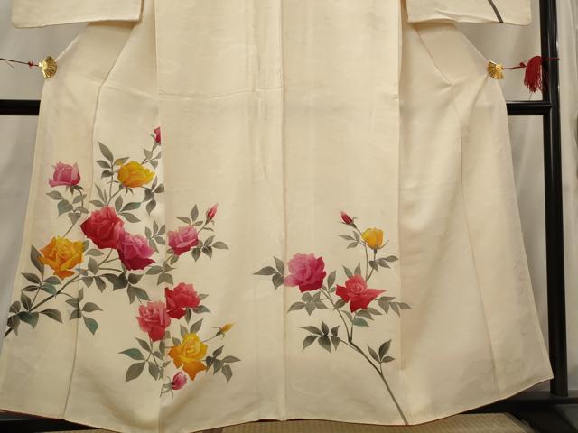 平和屋着物■訪問着　枝花文　正絹　逸品　AABH7401st