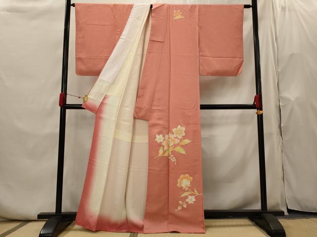 平和屋着物■中国三大刺繍 相良刺繍 訪問着 枝花文 正絹 逸品 AABH7406st