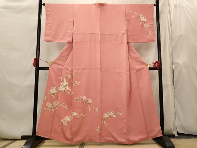平和屋着物■訪問着 枝花文 正絹 逸品 AABH7407st