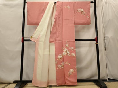 平和屋着物■訪問着 枝花文 正絹 逸品 AABH7407st