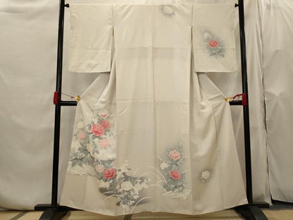 平和屋着物■訪問着　刺繍　草花文　暈し染め　正絹　逸品　AABH7410st