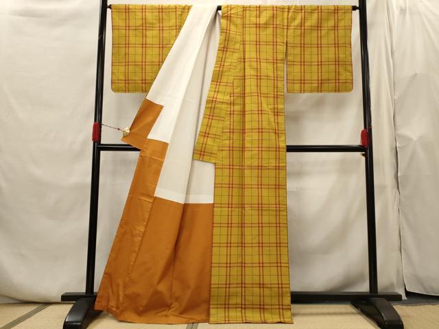 平和屋着物■本場縞大島紬　格子　正絹　逸品　未使用　AABI0316st 平和屋着物□本場縞大島紬 格子 正絹 逸品 未使用 AABI0316st