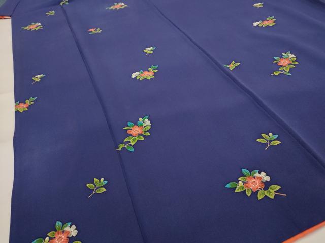 平和屋着物■上質な小紋 草花文 正絹 逸品 AABH7414st