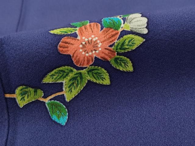 平和屋着物■上質な小紋 草花文 正絹 逸品 AABH7414st