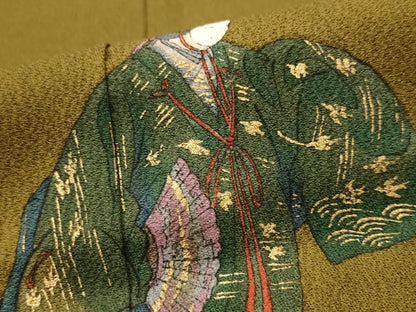 平和屋着物■訪問着　作家物　能　暈し染め　金彩　正絹　逸品　未使用　AABH7417st