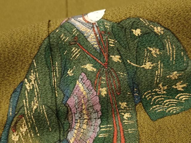 平和屋着物■訪問着　作家物　能　暈し染め　金彩　正絹　逸品　未使用　AABH7417st