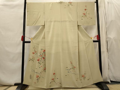 平和屋着物■訪問着　草花文　金彩　正絹　逸品　AABH7419st