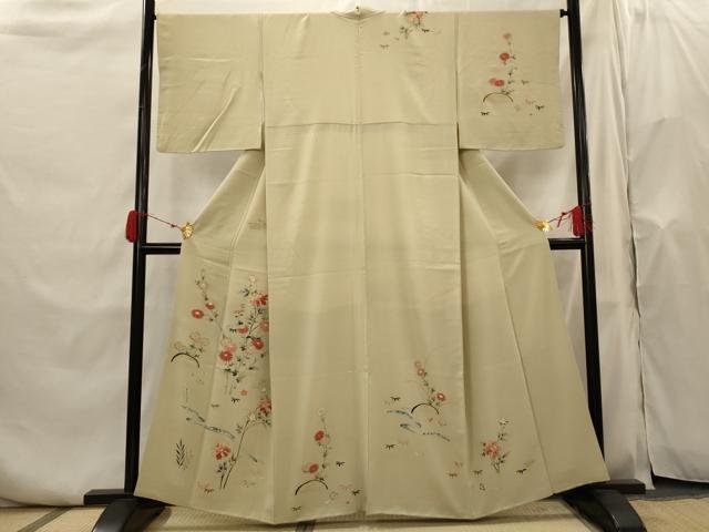 平和屋着物■訪問着　草花文　金彩　正絹　逸品　AABH7419st
