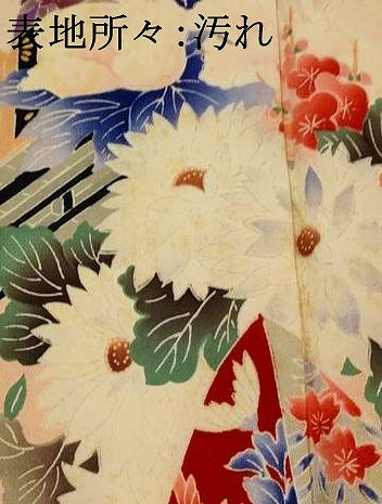 平和屋着物■豪華振袖　熨斗花文　暈し染め　金彩　正絹　逸品　AABH7423st