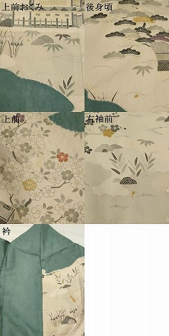 平和屋着物●本場大島紬　染大島　訪問着　霞文　暈し染め　正絹　逸品　未使用　AABF6983ph 平和屋着物○本場大島紬 9マルキ 泥染め 菱花文 久野織物謹製 証紙付き