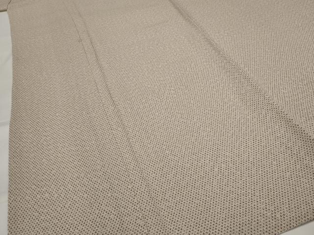 平和屋着物▽お召　単衣　十字絣　正絹　逸品　AABH7437st