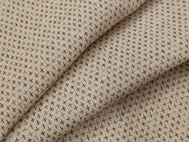 平和屋着物▽お召　単衣　十字絣　正絹　逸品　AABH7437st
